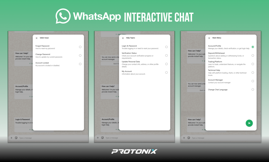 WhatsApp interactive chat